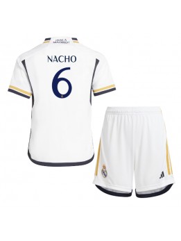 Real Madrid Nacho #6 Replika Hemmakläder Barn 2023-24 Kortärmad (+ byxor)